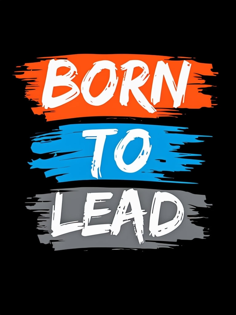 Bold BORN TO LEAD Motivational Graphic T-Shirt
