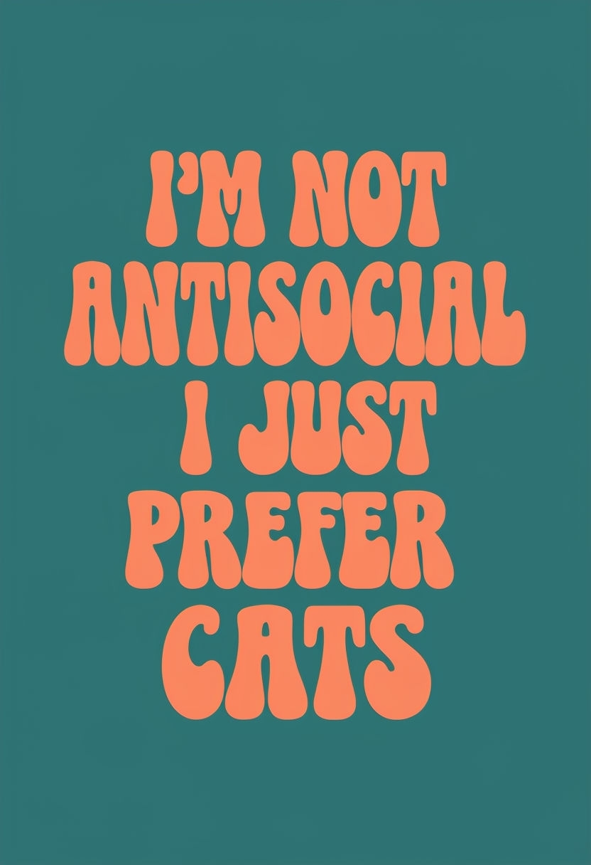 I'm Not Antisocial, I Just Prefer Cats Retro T-Shirt