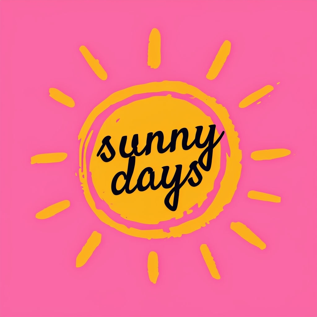 Vibrant Yellow Sun Graphic with Playful Text Design Mug