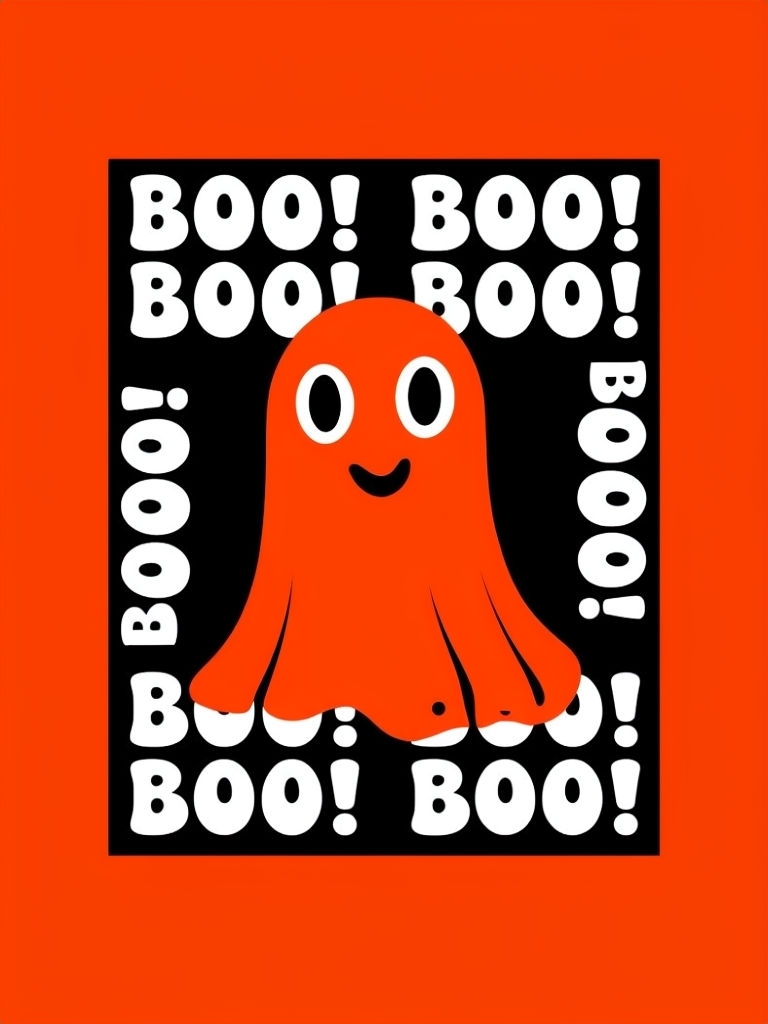 Playful BOO! Ghost Halloween Design T-Shirt