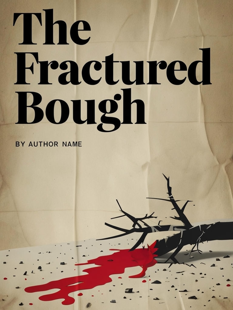 The Fractured Bough Minimalist Book Cover Design with Broken Branch EBook Cover