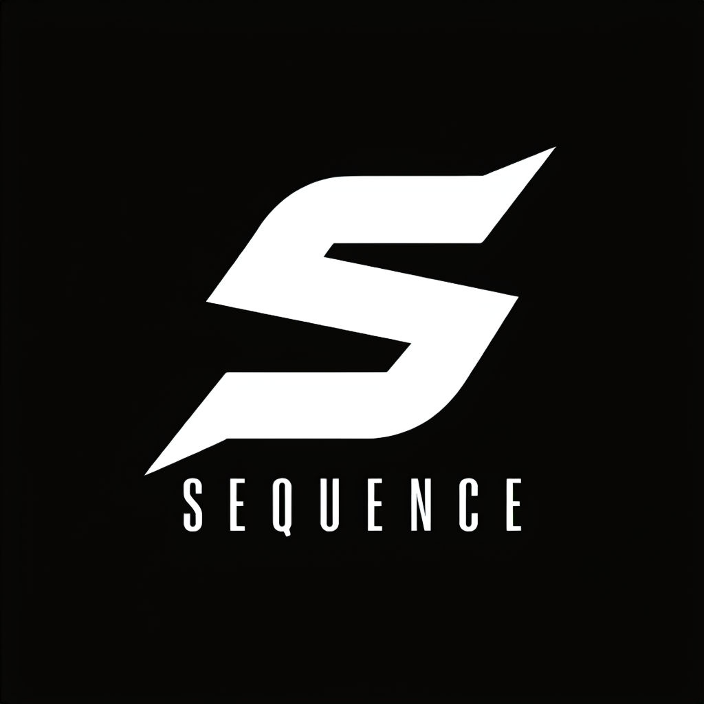 Minimalist Black and White 'S' Sequence Logo Design