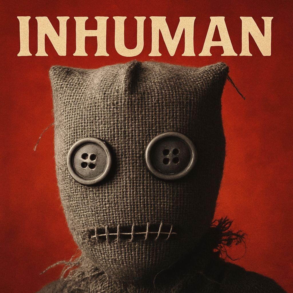 Eerie Inhuman Mask Design with Rustic Textured Elements Spotify Album Cover