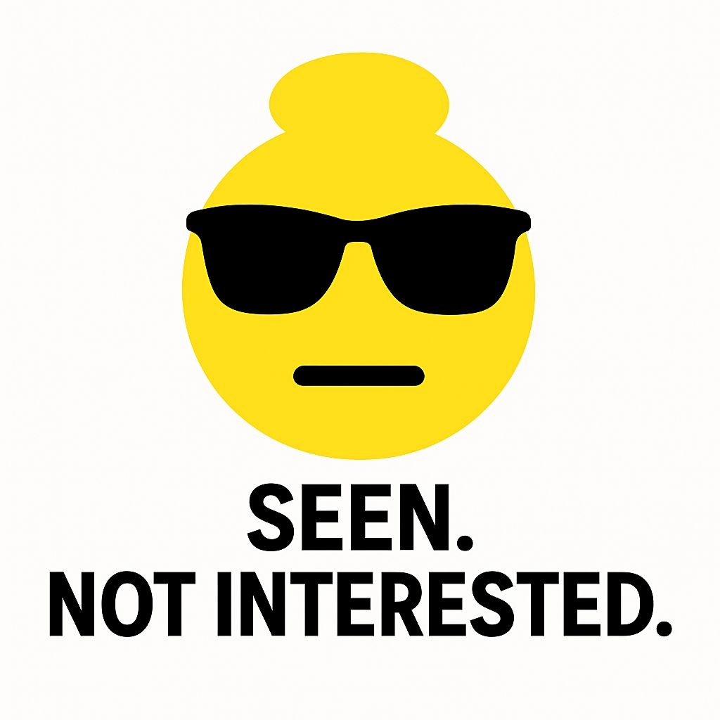 Minimalist Yellow Emoji Face with Sunglasses Sticker