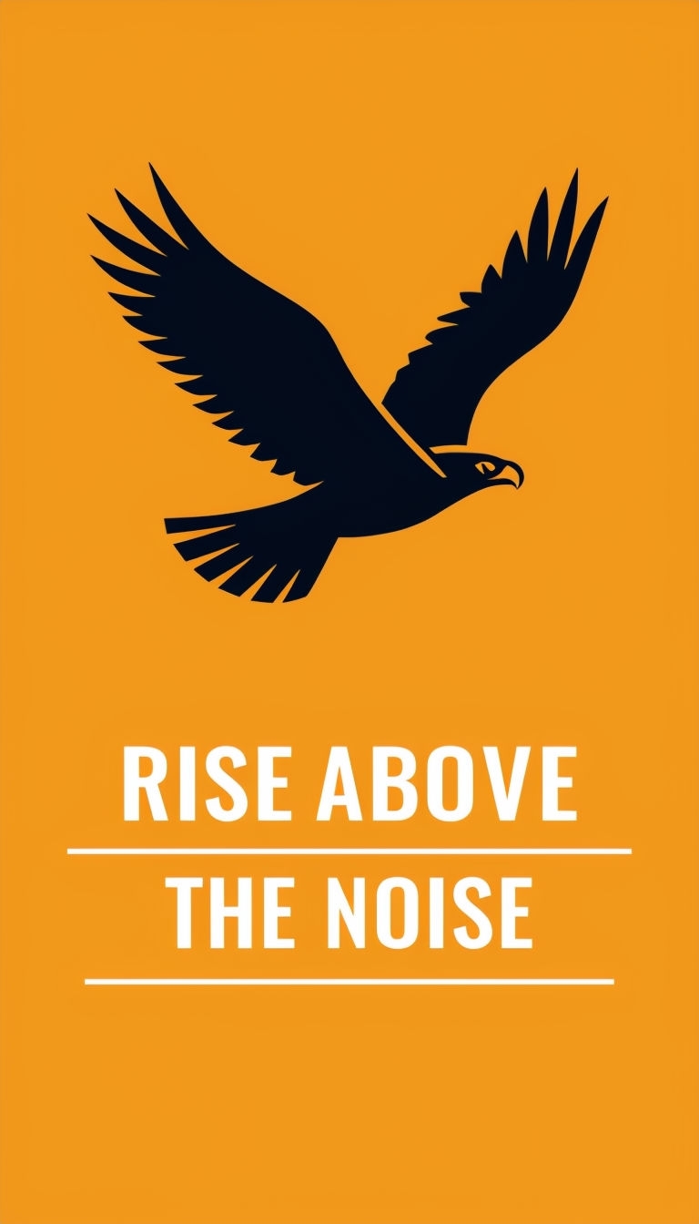 Soaring Bird Silhouette with Inspiring Quote Social Media Post