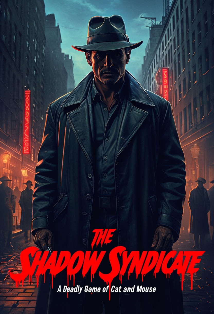 Dramatic Noir 'The Shadow Syndicate' Movie Poster Design