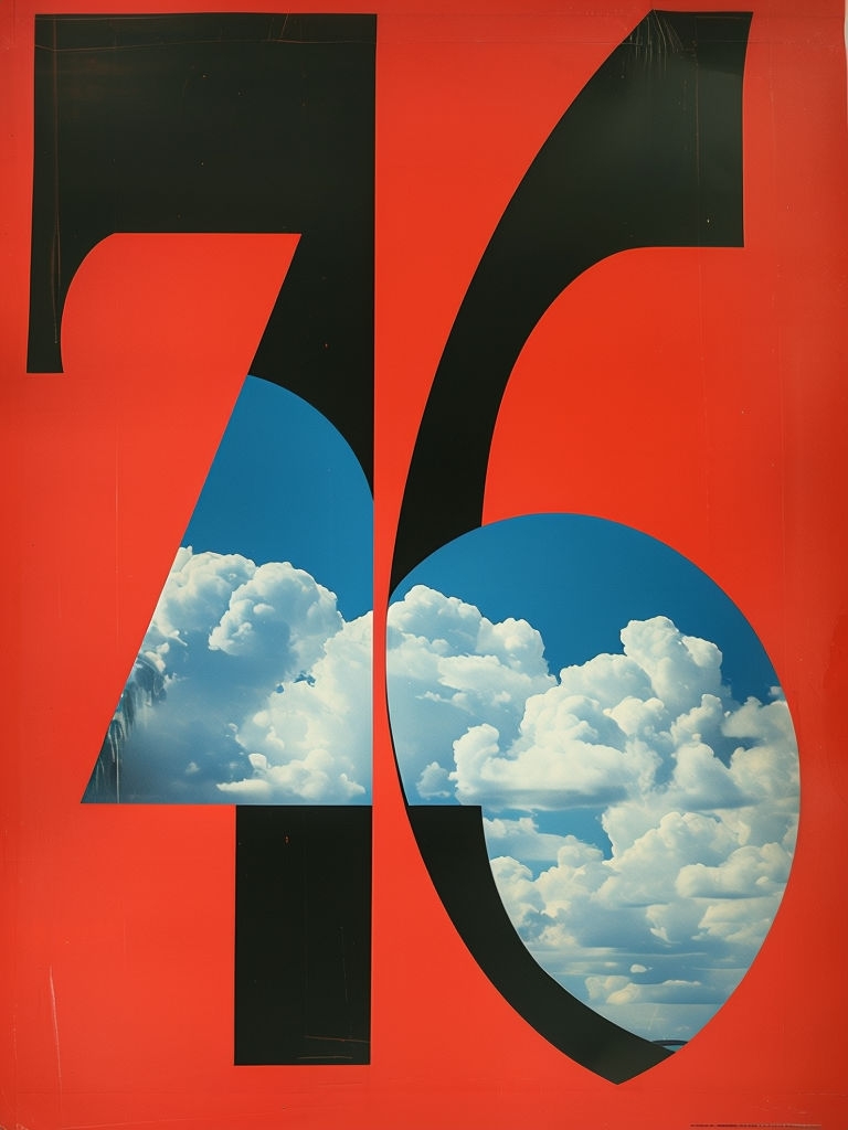 Bold Geometric 76 Vintage Modernist Art Design Poster