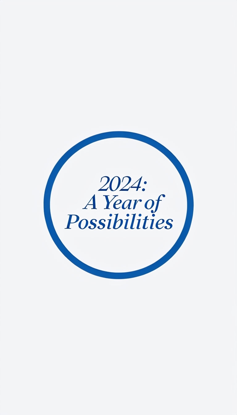 2024 A Year of Possibilities Minimalist Social Media Post