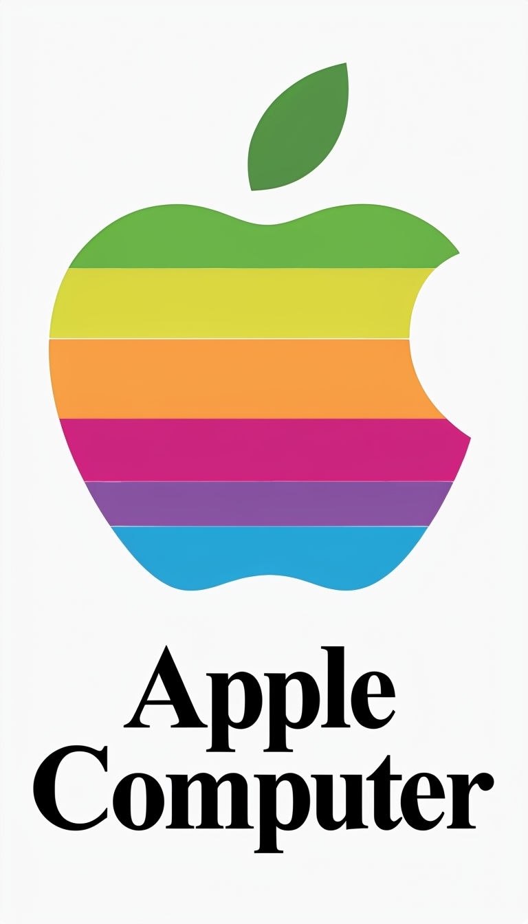 Colorful Retro Apple Computer Logo Design for Logo - Playground