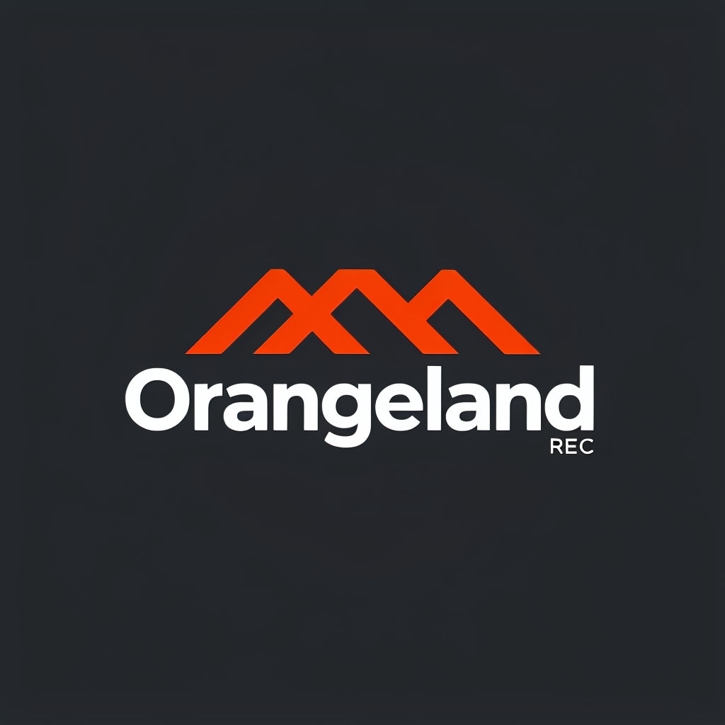 Minimalist Orangeland Real Estate Corporation Logo Design // Logo