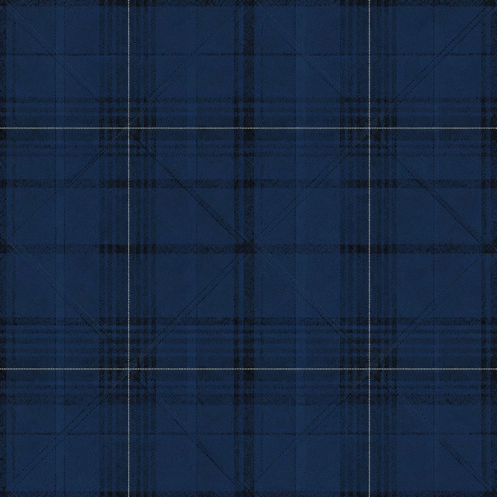 Cozy Navy Blue Tartan Plaid Textile Design Seamless Pattern