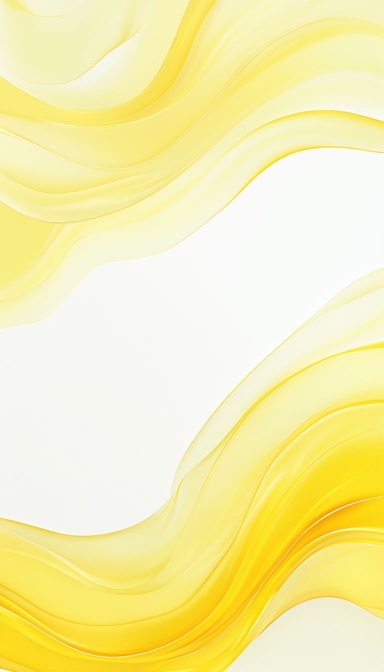 Vibrant Yellow Abstract Waves Artwork with Modern Minimalism Social Media Post