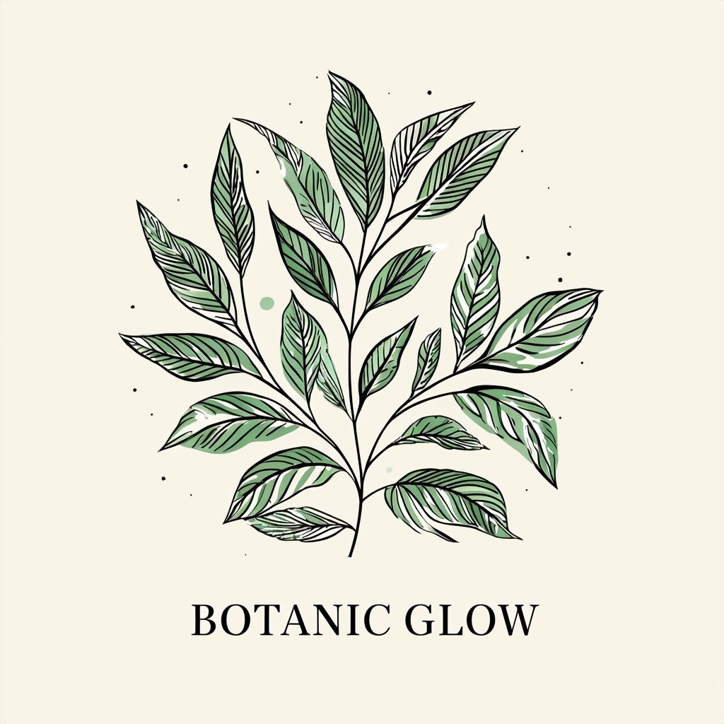 Elegant Botanical Glow Illustration Art for Nature Lovers