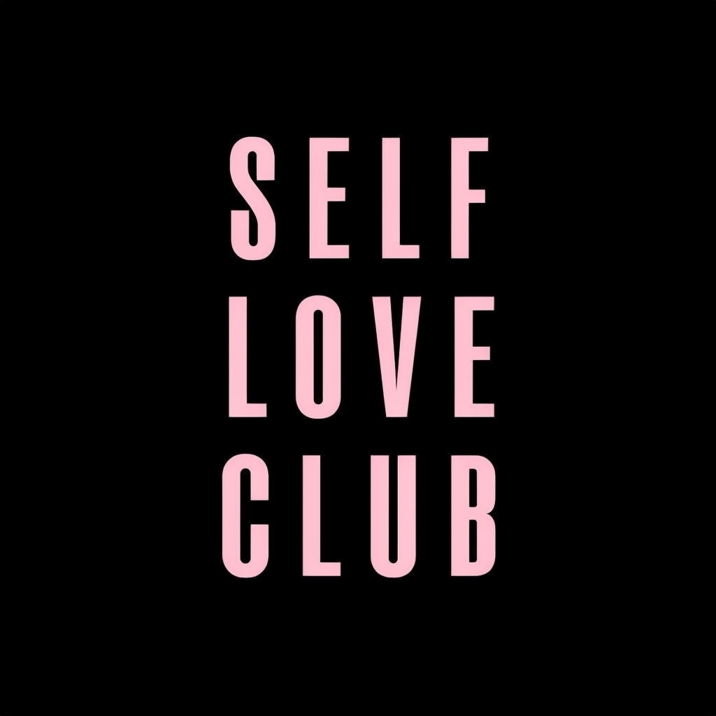 Minimalist Self Love Club Typography Hat Design