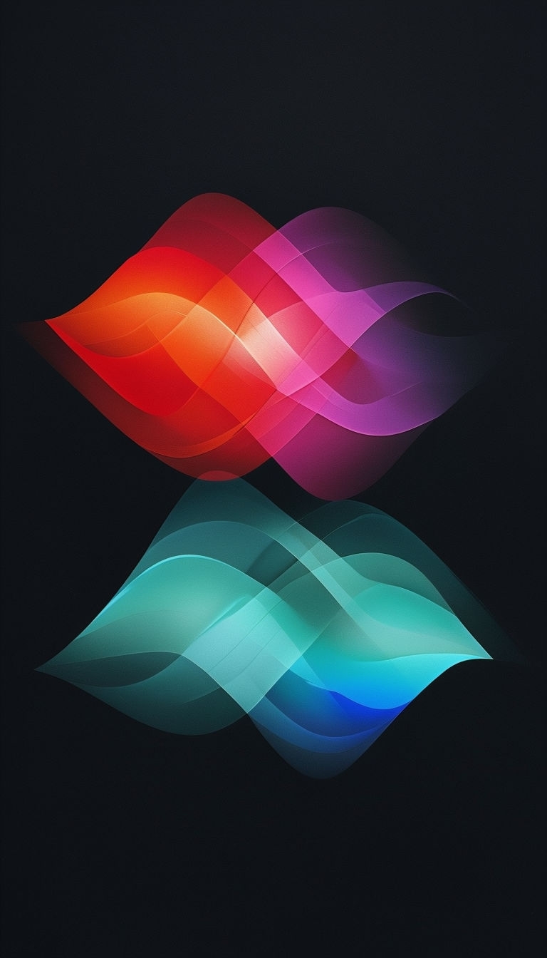 Vibrant Abstract Diamond Waves Minimalist Digital Art Mobile Wallpaper