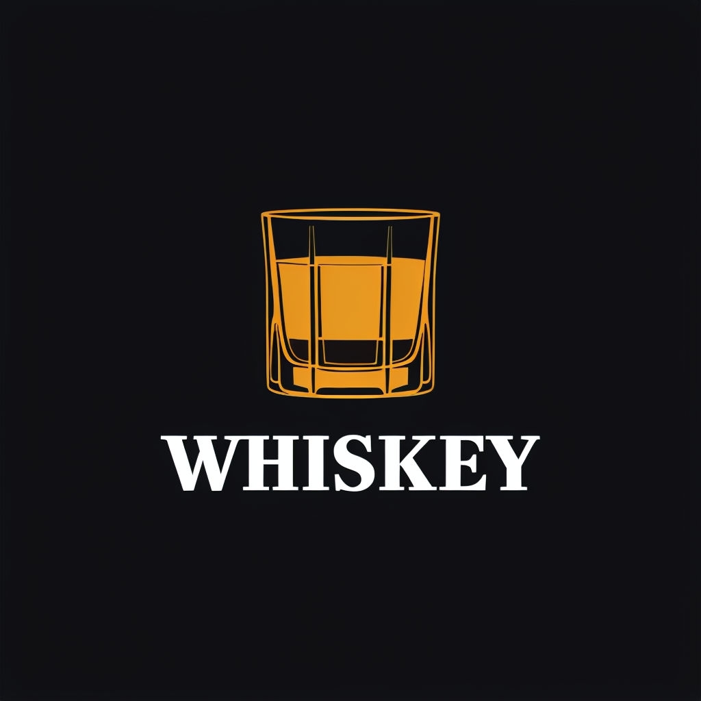 Elegant Amber Whiskey Glass Minimalist Design T-Shirt