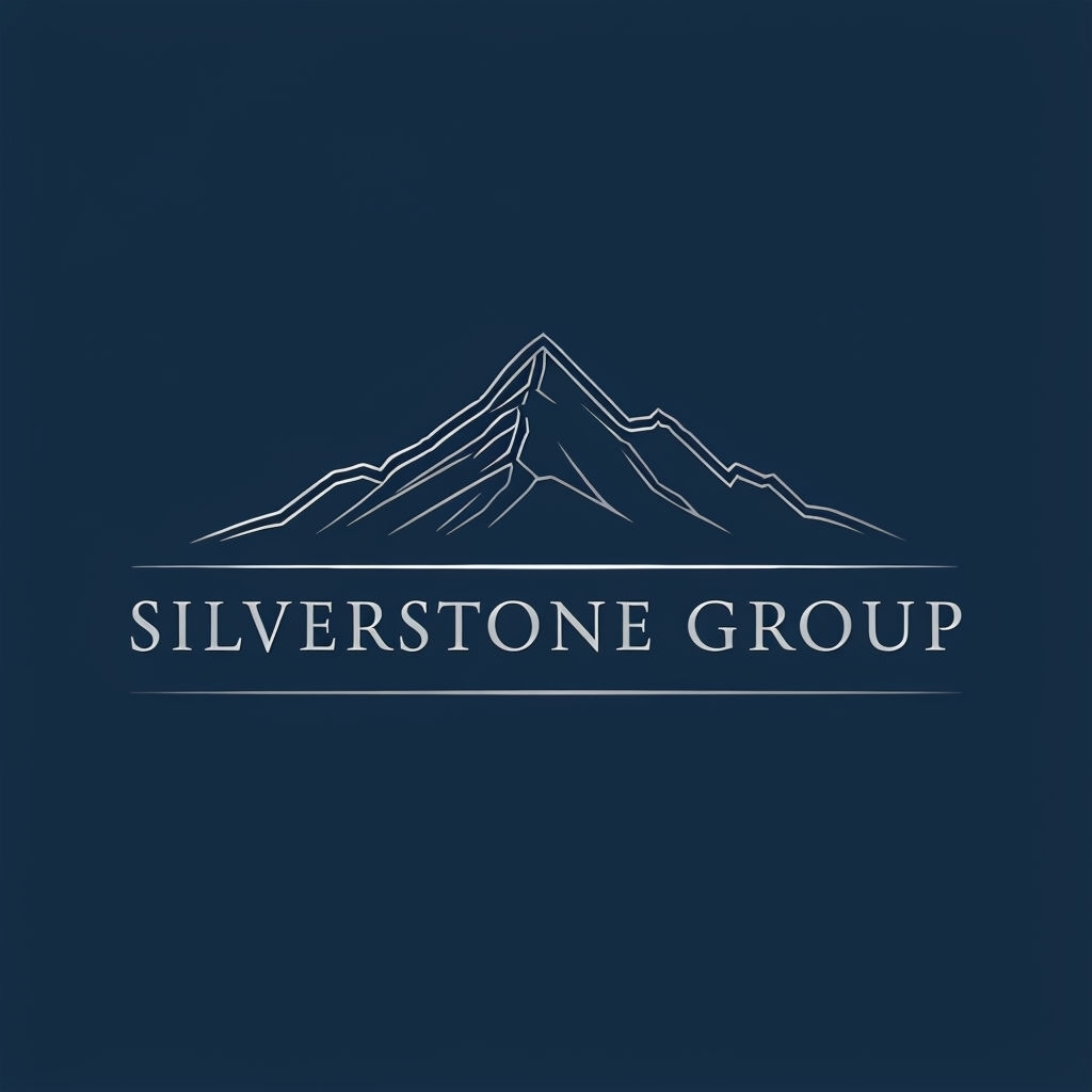 Minimalist Silverstone Group Logo with Mountain Peak Design