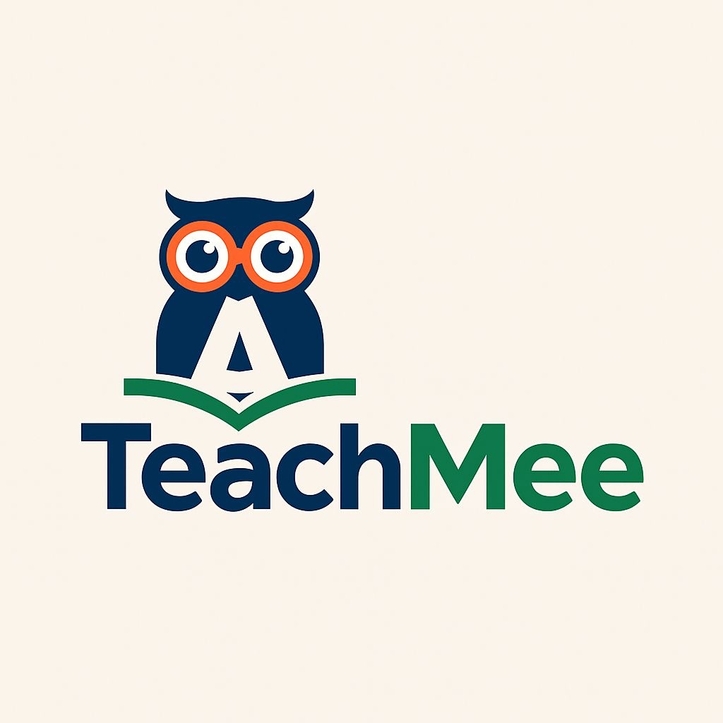 Modern Minimalist Owl Logo Design for Educational Brand TeachMee