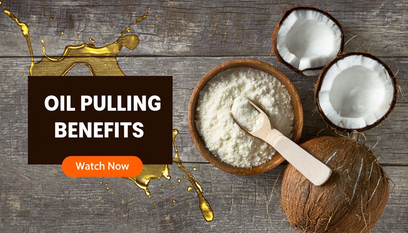 Oil Pulling Benefits Promotional Banner Design Social Media Post