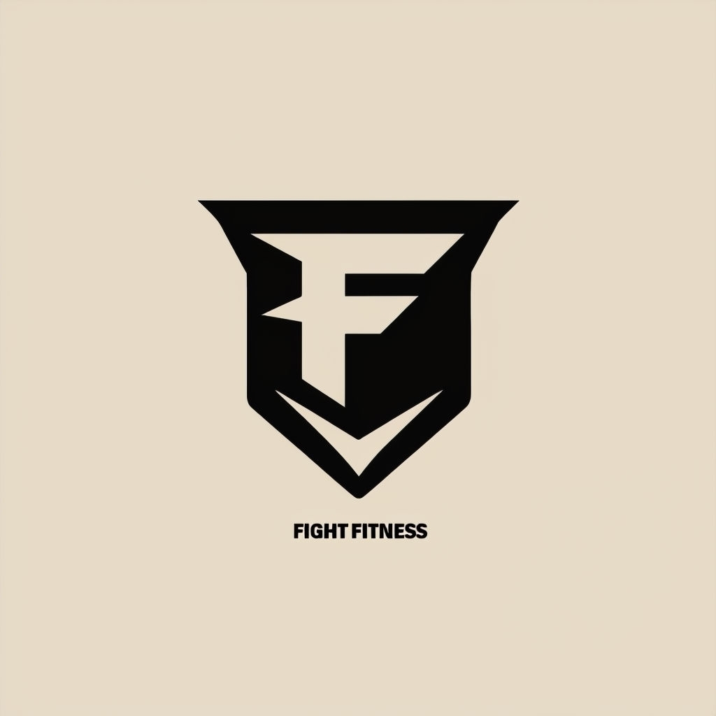 Bold Minimalist Fight Fitness Logo Design for Hats