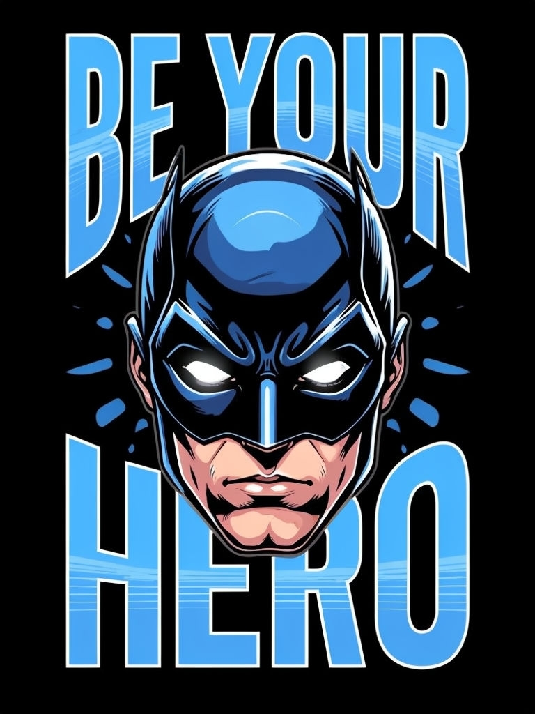 Be Your Own Hero Comic Book Style Superhero T-Shirt