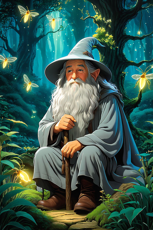 Gandalf the wise sitting and bemusing Ents with his tales by Kai Osen ...