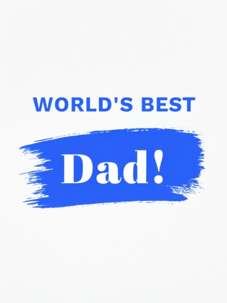 World's Best Dad Bold Design for Father's Day T-Shirt