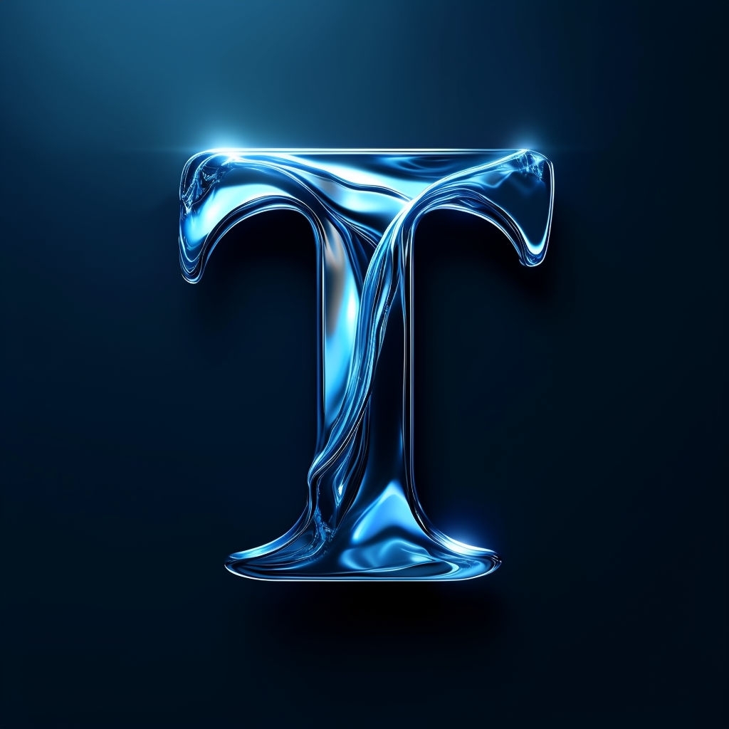 Elegant Mercury "T" Logo Design for Modern Monogram