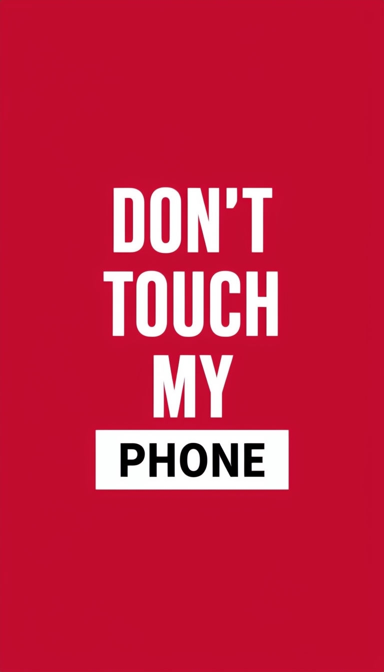 Don't Touch My Phone Minimalist Graphic Mobile Wallpaper