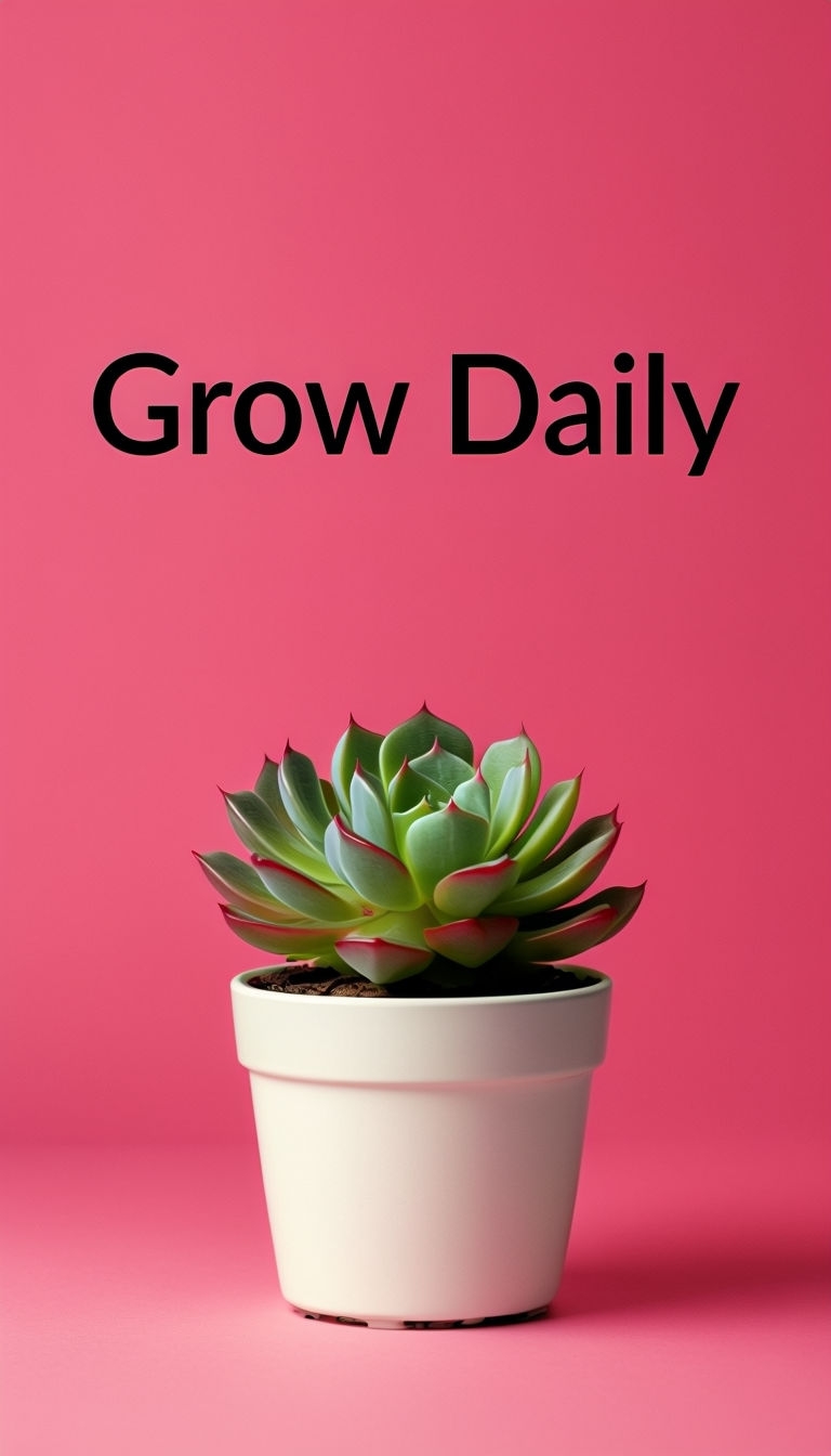 Minimalist Echeveria Succulent Plant Advertisement Social Media Post