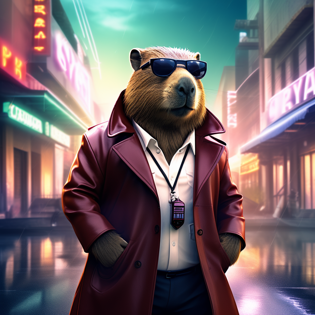 Sci-fi gangster capybara by Nefadar - Playground