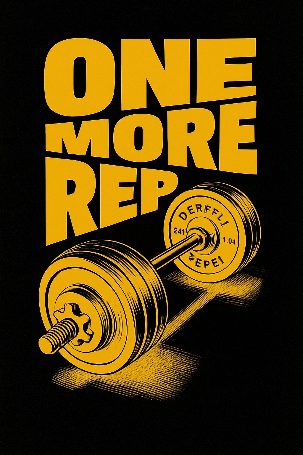 Motivational One More Rep Fitness T-Shirt Design