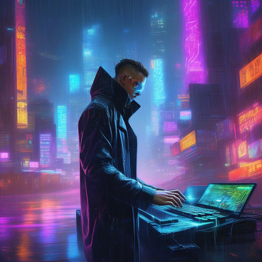 Cyberpunk hacker by Károly László - Playground