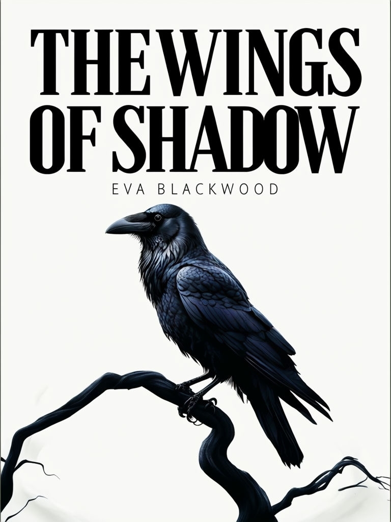 The Wings of Shadow Raven Minimalist EBook Cover Design