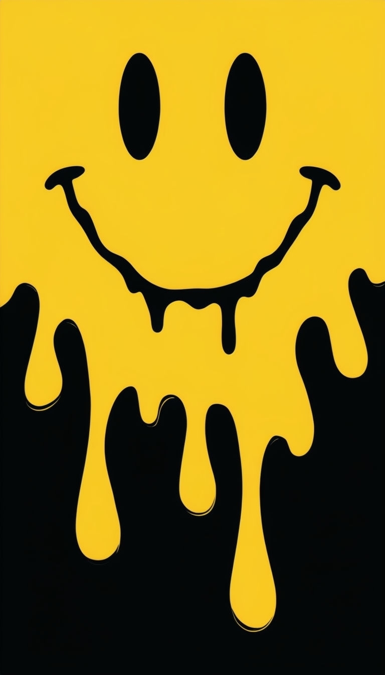 Bold Yellow Smiley Face Minimalist Art Phone Case Cover