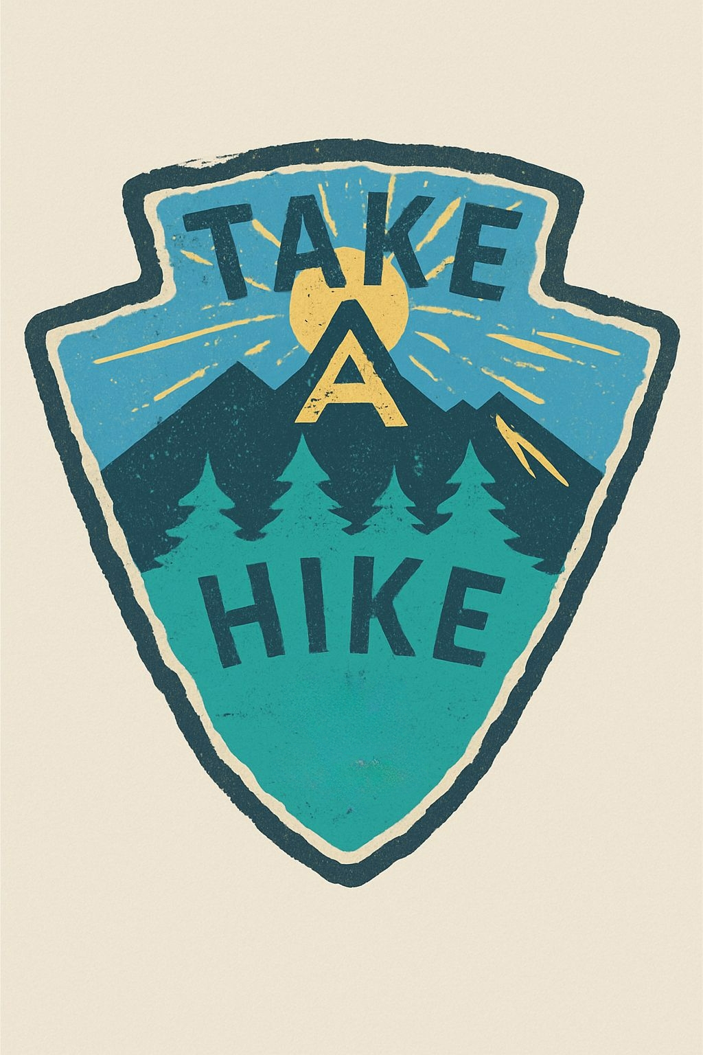 Vintage Adventure Take a Hike Emblem T-Shirt