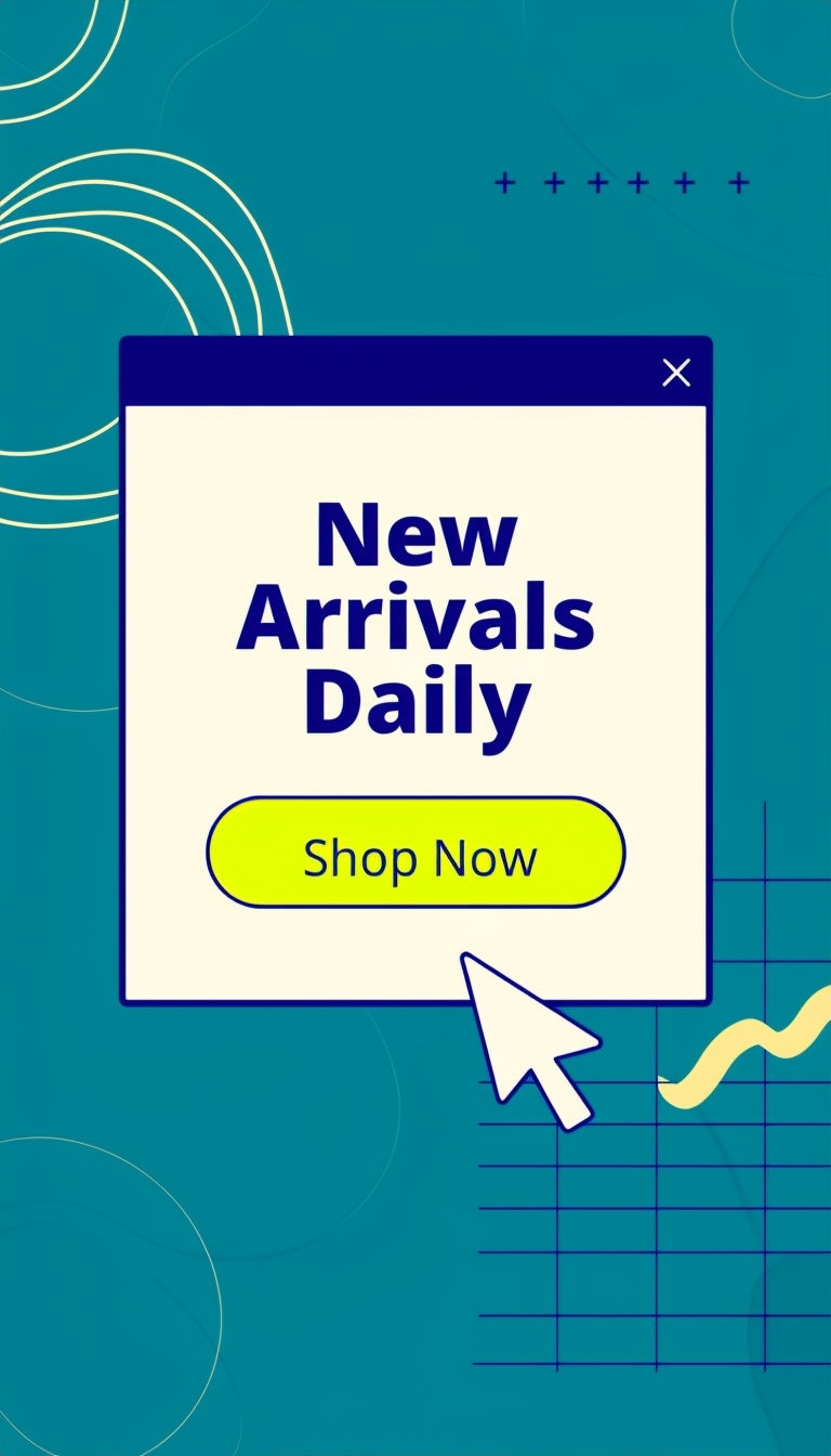 Vibrant New Arrivals Daily Notification Alert Social Media Post