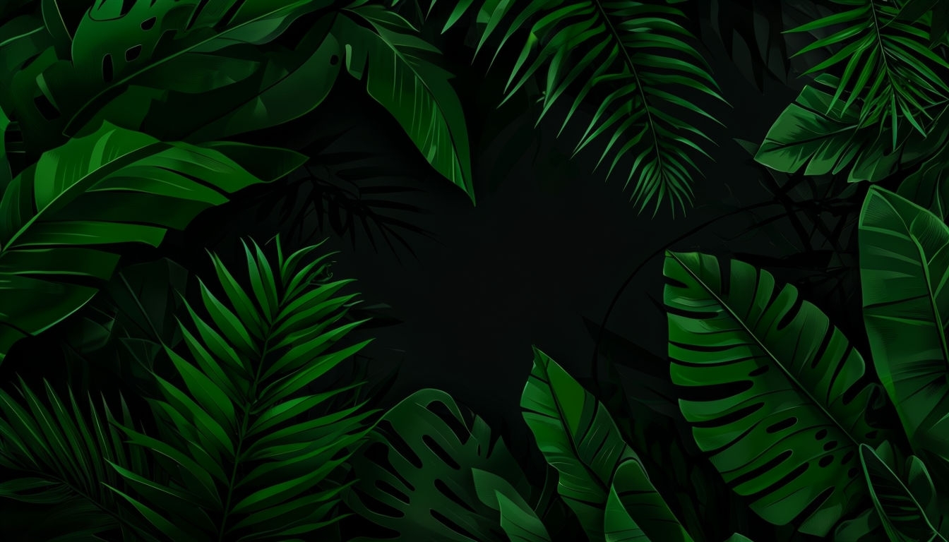 Abstract Tropical Forest Digital Art Virtual Background