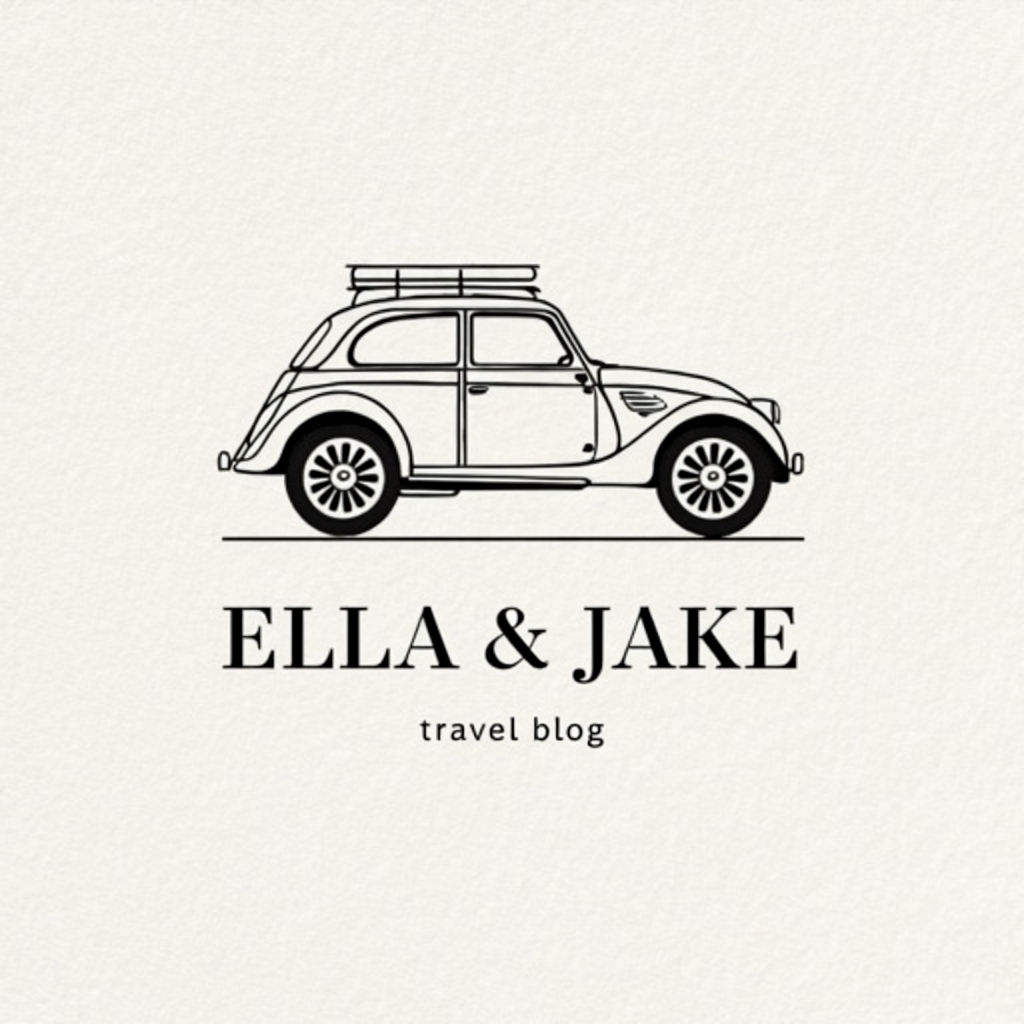 Minimalist Black Line Old-Fashioned Car Logo Design for Travel Blog ...