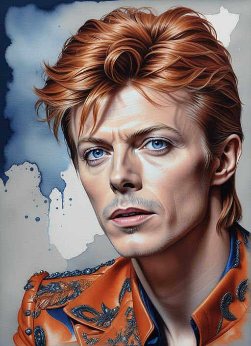 Illustration of young david bowie by Татьяна Шишкина - Playground