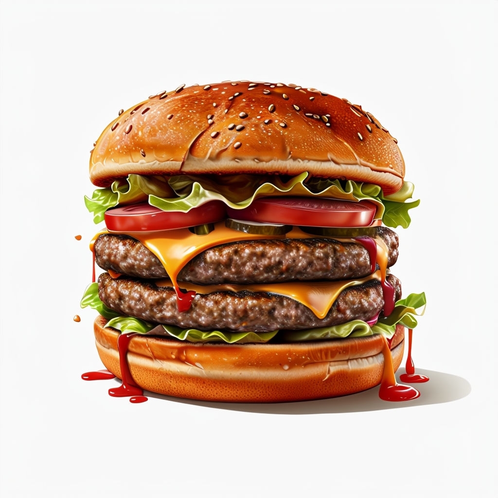 Deliciously Realistic Cheeseburger Illustration Mug