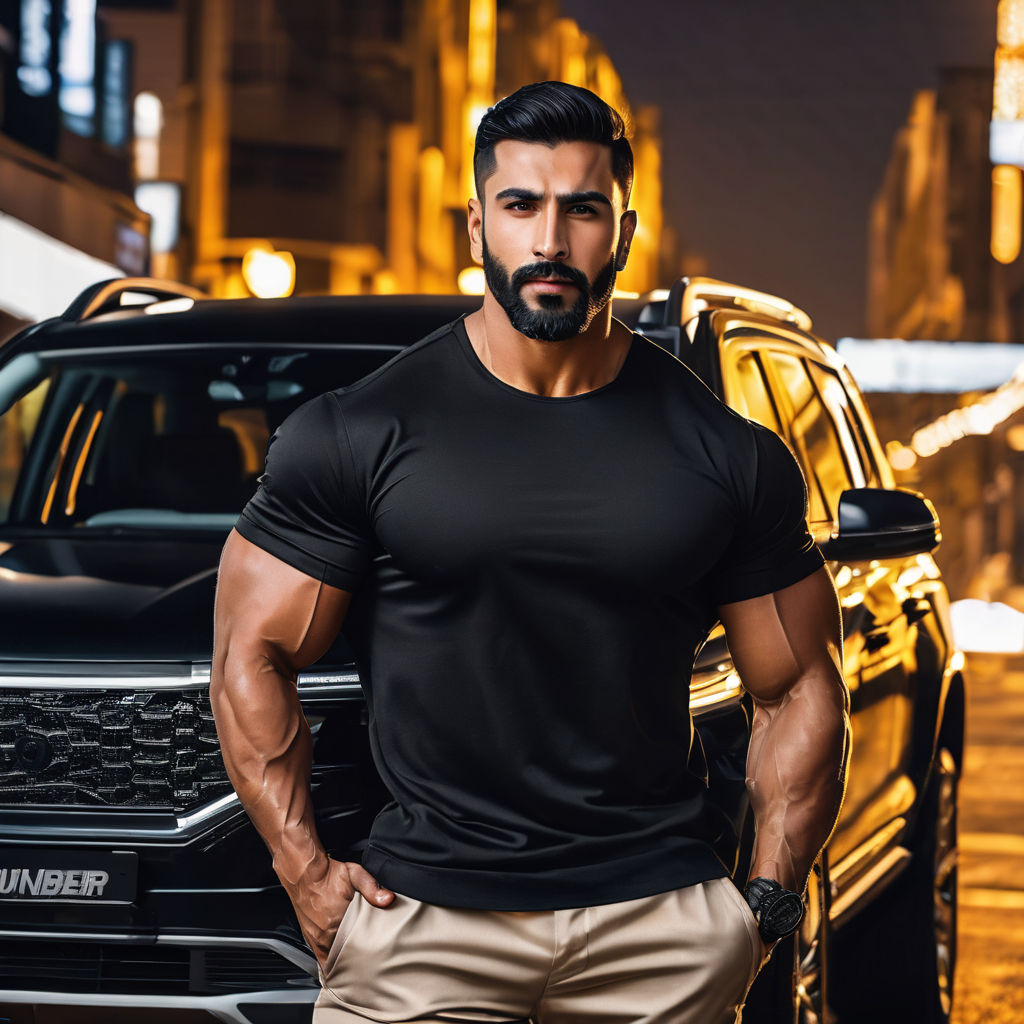 8-foot-tall-immense bodybuilder-hunky-arabian-male model