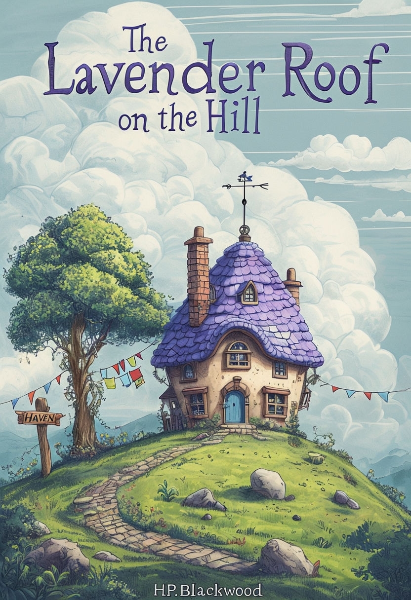 Enchanting Lavender Roof House in Fantasy Landscape EBook Cover