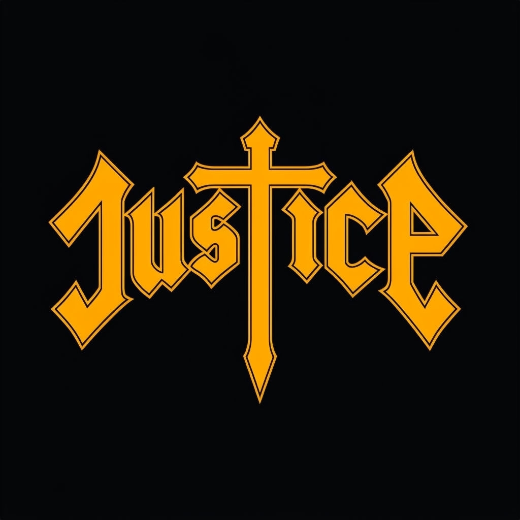 Bold Justice Graphic Design with Cross Element T-Shirt