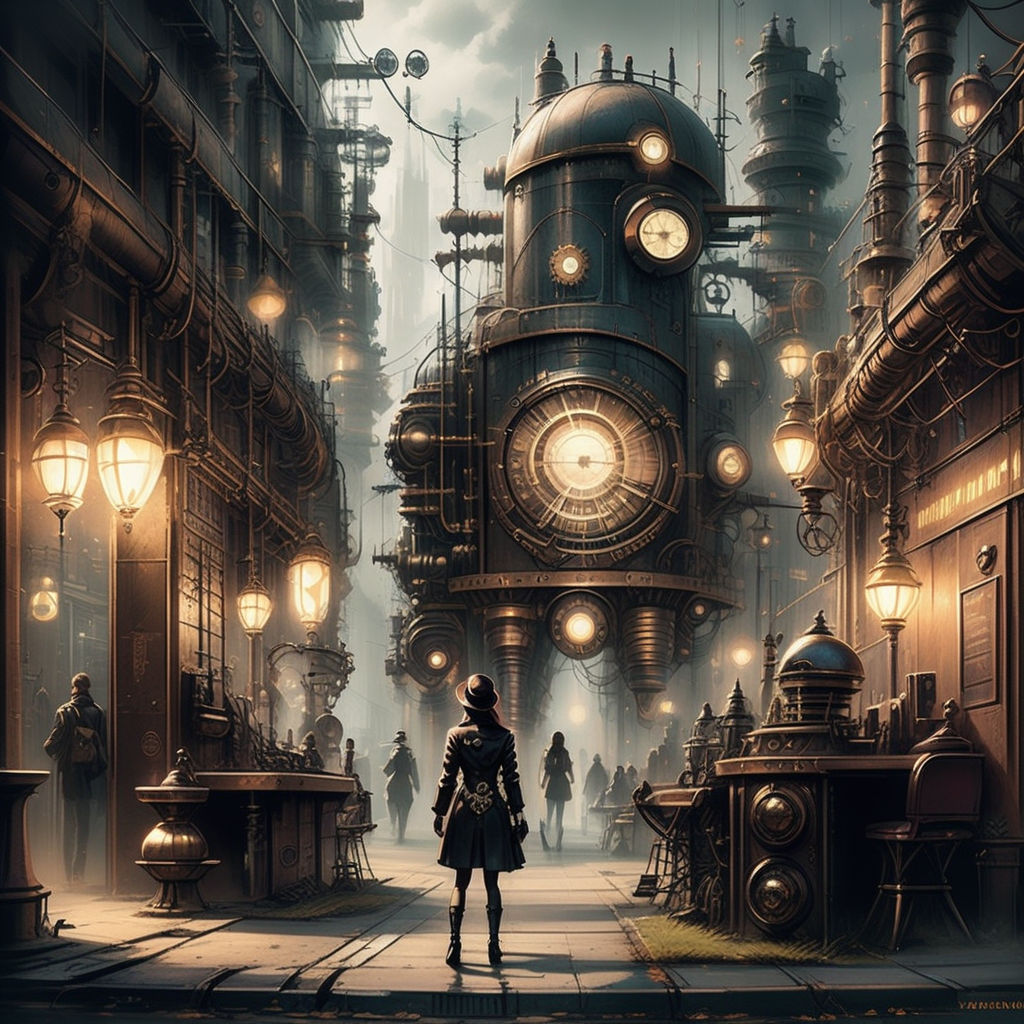 A Steam punk/ cyber punk setting by Del Bogle - Playground