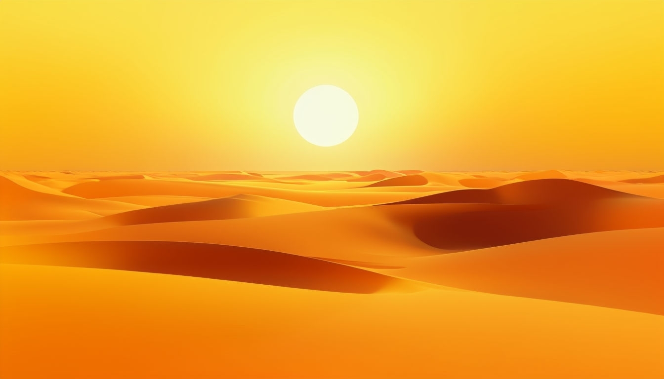 Serene Minimalist Sahara Desert Vector Art Background