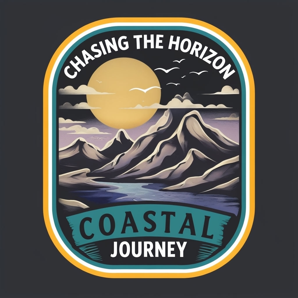 Chasing The Horizon Vintage Coastal Journey Emblem T-Shirt