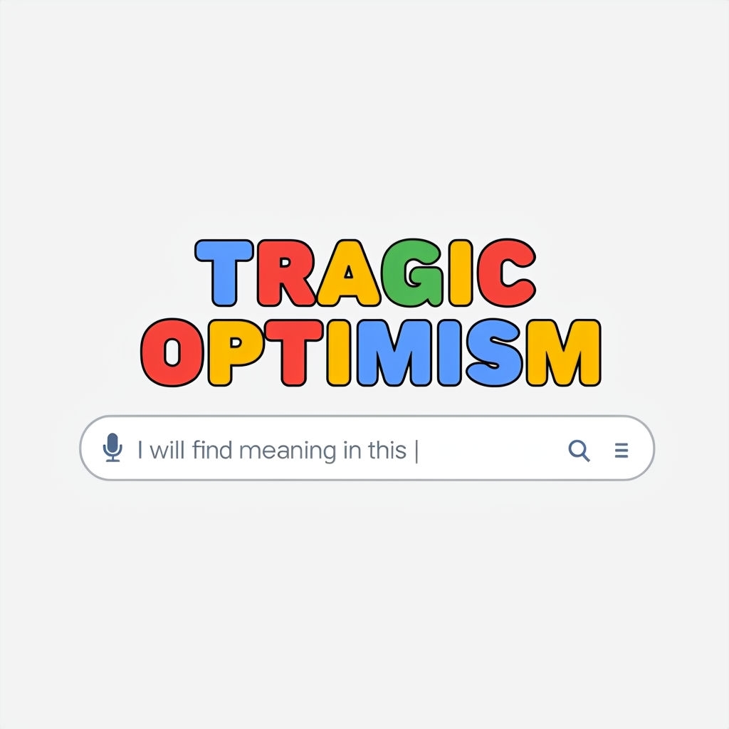 Colorful Tragic Optimism Graphic T-Shirt Design