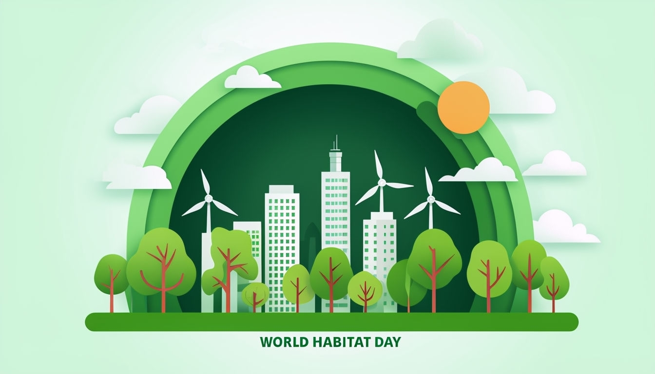 Vibrant World Habitat Day Celebration Illustration Poster