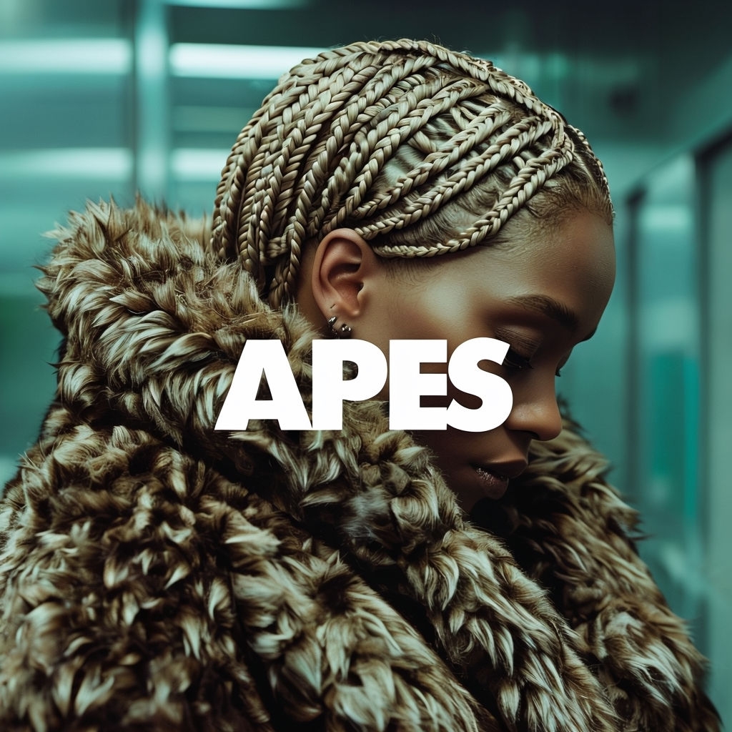 Luxurious Fur Coat Close-Up for APES Album Cover Design Spotify Album Cover